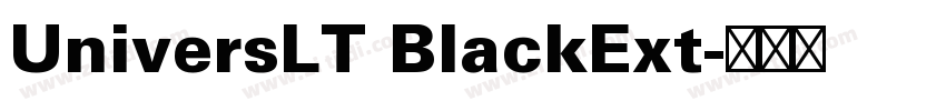 UniversLT BlackExt字体转换